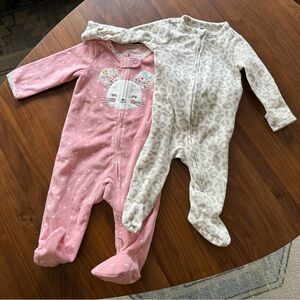 Fleece girl pajama 3-6 months